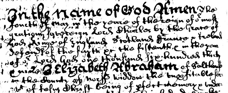 a fragment from her will
